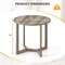 Rubber Wood Farmhouse Dining Table with Wing-Shaped Pedestal Base
